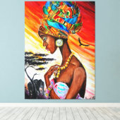 African Princess Canvas Print Leinwanddruck (Insitu (Holzboden))