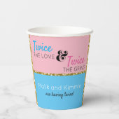 African Princess Pink & Blue| Gold Glitzern Pappbecher (Rückseite)