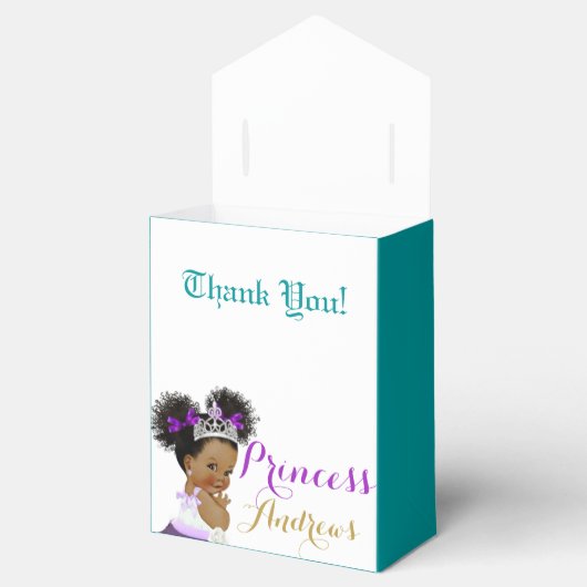 African Princess Royal Aquamarin Lila & Gold Elega Geschenkschachtel (Geöffnet)