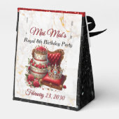 African Princess Royal Birthday Glitzer Rot/Schwar Geschenkschachtel (Rückseite)