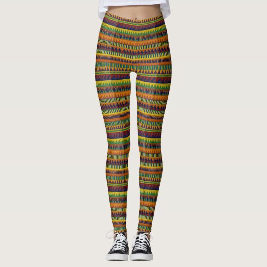 African print "Ankara" Leggings (Vorderseite)