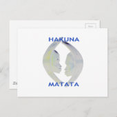 African Print Hakuna Matata Design Ankündigungspostkarte (Vorne/Hinten)