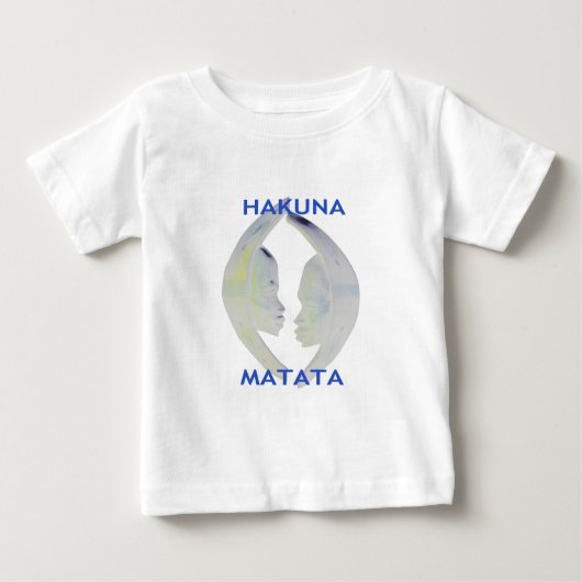 African Print Hakuna Matata Design Baby T-shirt (Vorderseite)