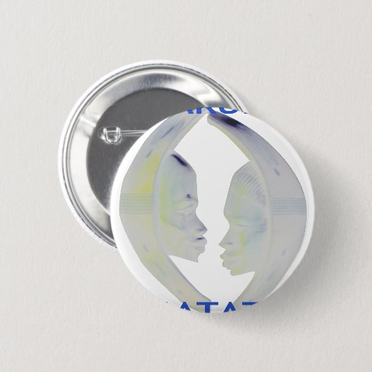 African Print Hakuna Matata Design Button (Vorne & Hinten)