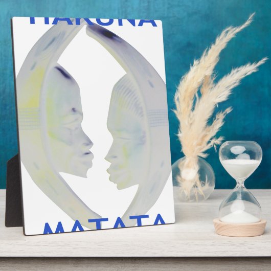 African Print Hakuna Matata Design Fotoplatte (Seite)