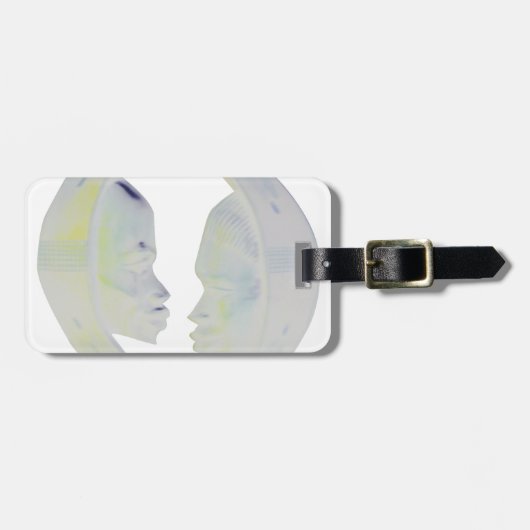 African Print Hakuna Matata Design Gepäckanhänger (Vorderseite horizontal)