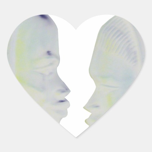 African Print Hakuna Matata Design Herz-Aufkleber (Vorderseite)