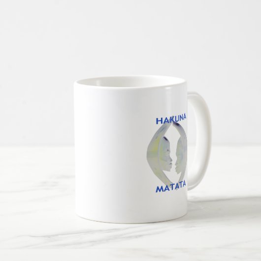 African Print Hakuna Matata Design Kaffeetasse (VorderseiteRechts)
