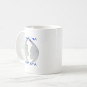 African Print Hakuna Matata Design Kaffeetasse (Vorderseite Links)