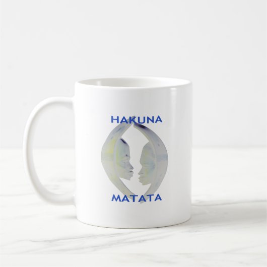 African Print Hakuna Matata Design Kaffeetasse (Links)