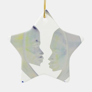 African Print Hakuna Matata Design Keramik Ornament