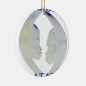 African Print Hakuna Matata Design Keramik Ornament (Rechts)