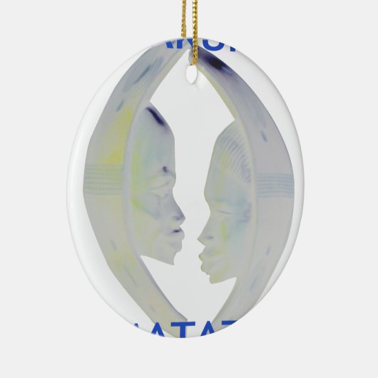 African Print Hakuna Matata Design Keramik Ornament (Rechts)