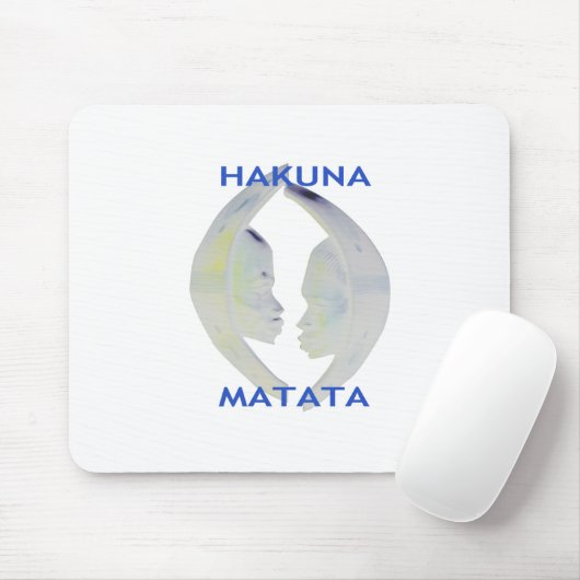 African Print Hakuna Matata Design Mousepad (Mit Mouse)