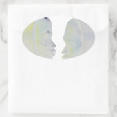 African Print Hakuna Matata Design Ovaler Aufkleber (Tasche)