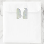 African Print Hakuna Matata Design Quadratischer Aufkleber (Tasche)