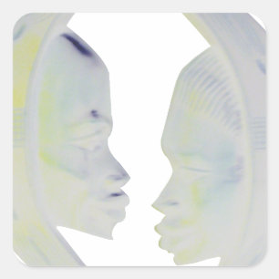 African Print Hakuna Matata Design Quadratischer Aufkleber