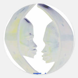 African Print Hakuna Matata Design Runder Aufkleber