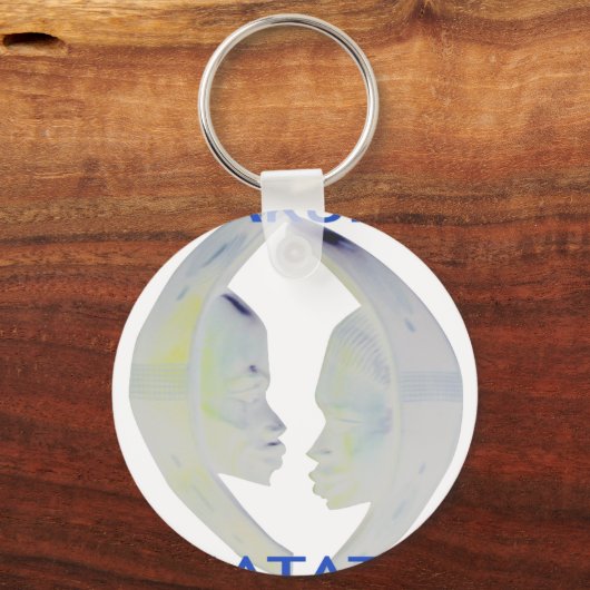 African Print Hakuna Matata Design Schlüsselanhänger (Vorderseite)