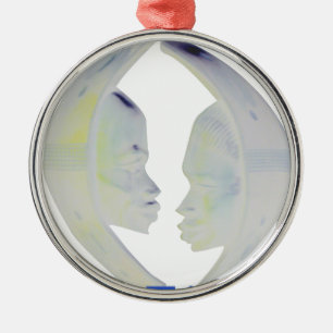 African Print Hakuna Matata Design Silbernes Ornament