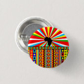 African Print Kente Cloth Tribal Muster Ankara Button (Vorne & Hinten)