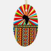 African Print Kente Cloth Tribal Muster Ankara Keramikornament (Rechts)