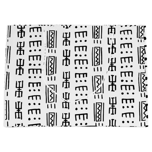 African Print Large Gift Bag Große Geschenktüte (Vorderseite)