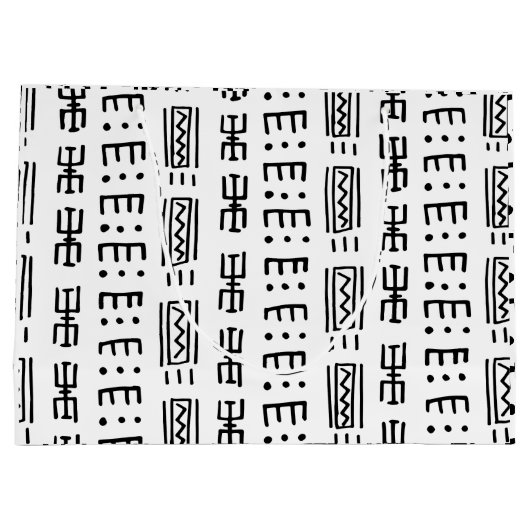 African Print Large Gift Bag Große Geschenktüte (Rückseite)