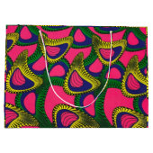 African Print Large Gift Bag Große Geschenktüte (Rückseite)