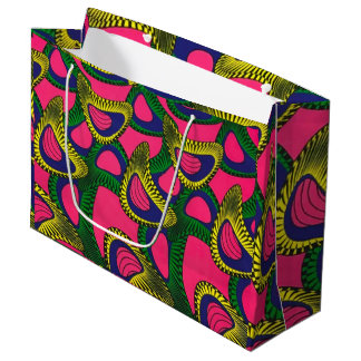 African Print Large Gift Bag Große Geschenktüte