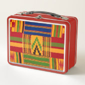 African Print Metall Brotdose (Vorderseite)