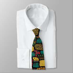 African Print Neck Tie Krawatte