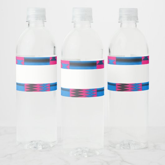 African Print Water Bottel Label Wasserflaschenetikett (Flaschen)
