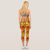 African Proud - Yoga Rasta Camouflage Capri Leggings (Rückseite)