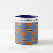 African Proverb Denim Blue Kente Tasse (Zentrum)