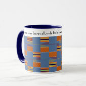 African Proverb Denim Blue Kente Tasse (Vorderseite Links)