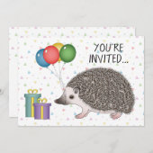 African Pygmy Igel Animal Birthday Einladung (Vorne/Hinten)