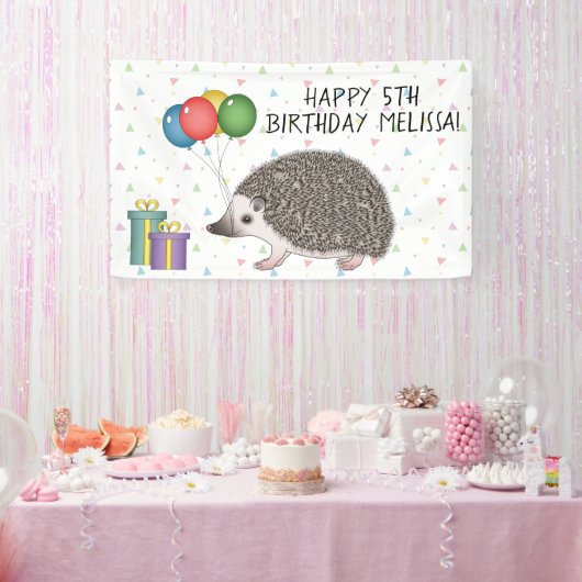 African Pygmy Igel Animal - Happy Birthday Banner (Party)