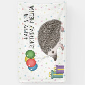African Pygmy Igel Animal - Happy Birthday Banner (Vertikal)