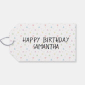 African Pygmy Igel Animal - Happy Birthday Geschenkanhänger (Rückseite Horizontal)