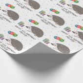 African Pygmy Igel Animal - Happy Birthday Geschenkpapier (Ecke)