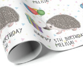 African Pygmy Igel Animal - Happy Birthday Geschenkpapier (Rolleneckpunkt)