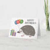 African Pygmy Igel Animal - Happy Birthday Karte (Vorderseite)