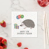 African Pygmy Igel Animal - Happy Birthday Serviette (Beispiel)