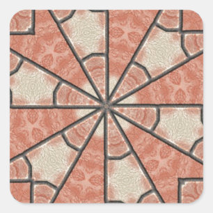 African Quadratischer Aufkleber