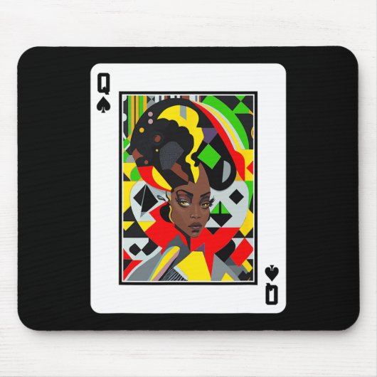 African Queen Card Melanin Black Pride Blm Junetee Mousepad (Vorne)