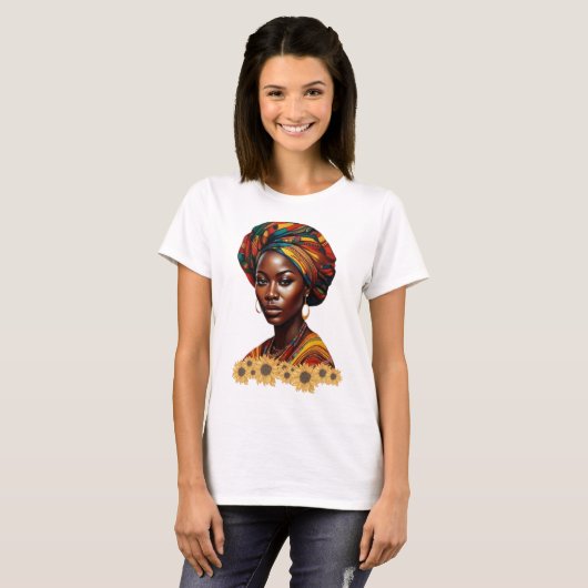 African Queen: Empowerment und Elegant T-Shirt (Vorne ganz)