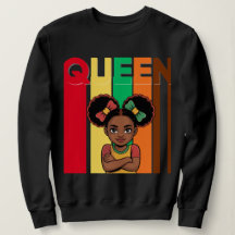 African Queen Girl Women's Sweatshirt