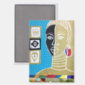 African Queen II Art by Alicia McDaniel Fine Art Magnet (Vorderseite/Rückseite)