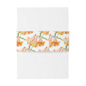 African Queen lily orange pink art gemustert Einladungsbanderole (Rückseitenbeispiel)